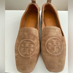 Tory Burch suede flats with elastic back 7.5